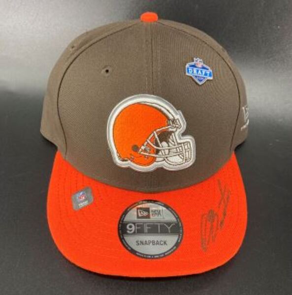 NFL - Browns Denzel Boston Signed Hat With 2026 Draft Pin