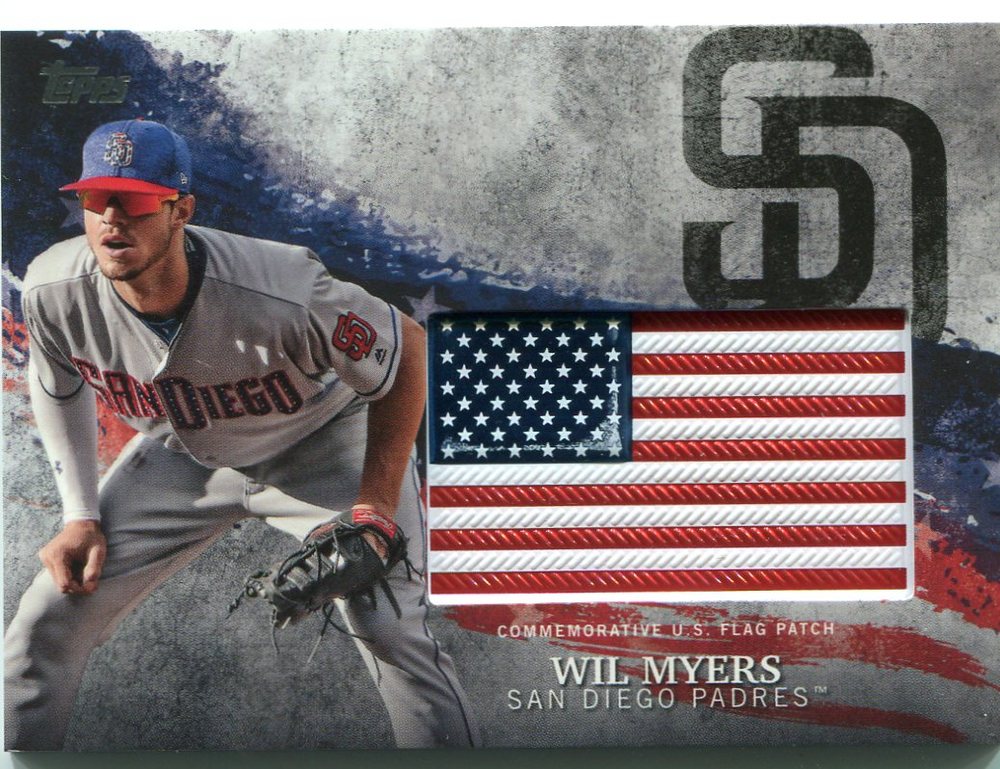 2018 Topps Independence Day U.S. Flag Relics #IDMLWM Wil Myers