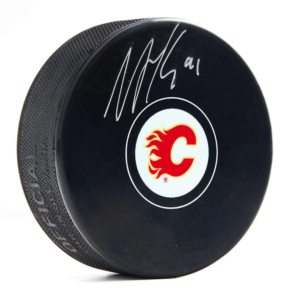 Nazem Kadri Autographed Calgary Flames Hockey Puck