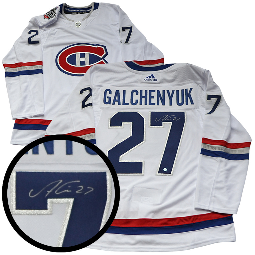 Galchenyuk,A Signed Jersey Canadiens Pro White Adidas NHL100 Classic