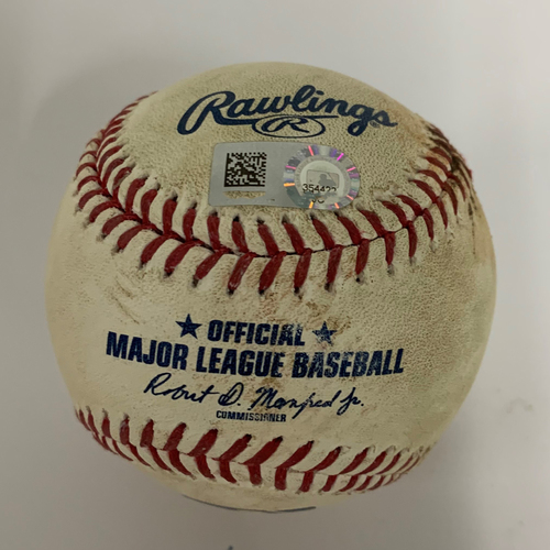 Game-Used Baseball - 9/14/2017 - Royals at Indians - Indians win 22nd Consecutive Game - American League Record