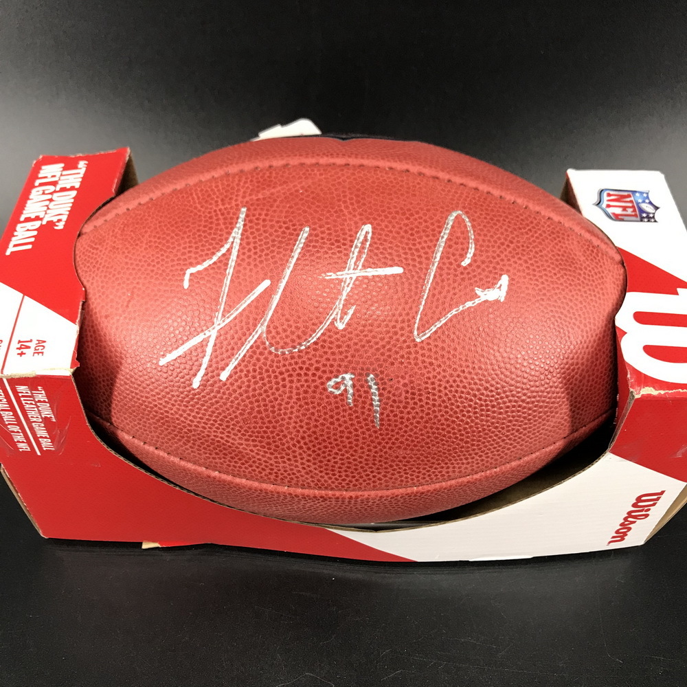 NFL Eagles Fletcher Cox Signed Authentic Football The official