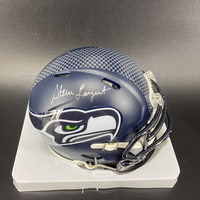 HOF - Seahawks Steve Largent Signed Mini Helmet with HOF 95 Inscription