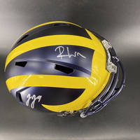 NFL - Michigan Multi Sign Replica Speed Helmet Signed By Blake Corum, Ro...