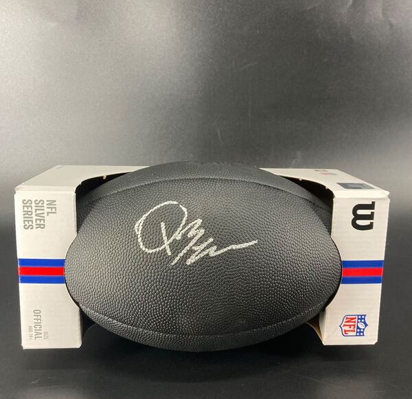 NFL - Dolphins Quinn Ewers Signed Black Composite Silver Series Football