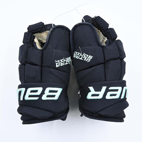 Image of Schultz, Justin<br>Bauer Supreme Ultrasonic Gloves<br>Seattle Kraken<br>2022-23<br>#4