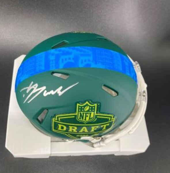 NFL - Jets David Bailey Signed NFL Draft Mini Helmet