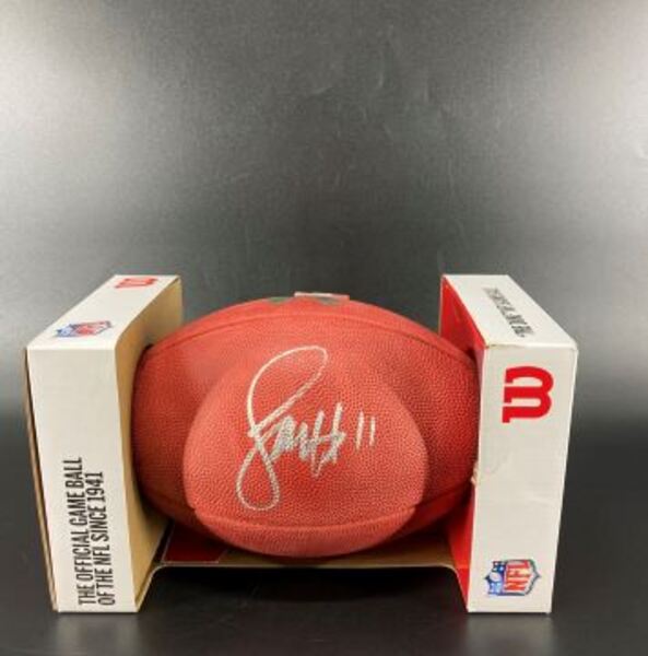 NFL - Cardinals Larry Fitzgerald Signed Authentic Salute To Service Foot...