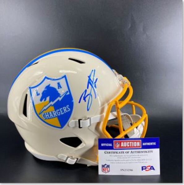 NFL - Chargers Brenen Thompson Signed Replica Retro Helmet