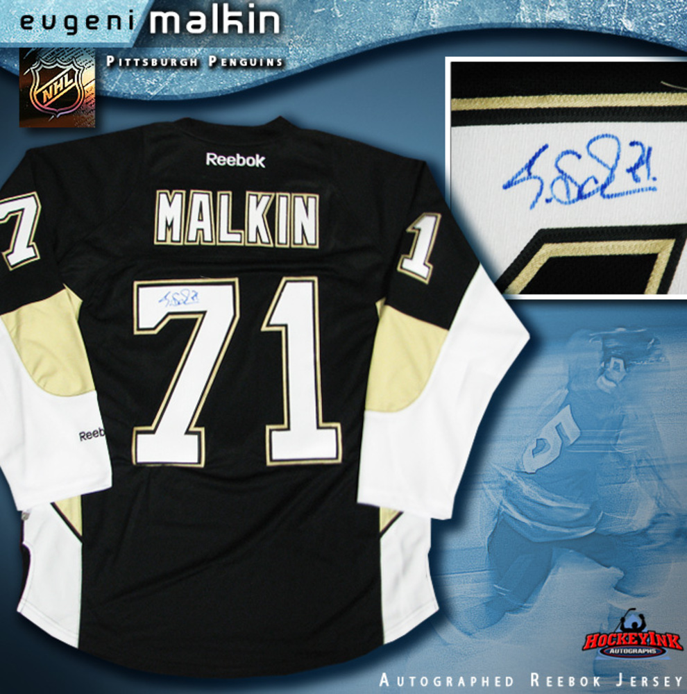 EVGENI MALKIN Signed Reebok Black Jersey - Pittsburgh Penguins