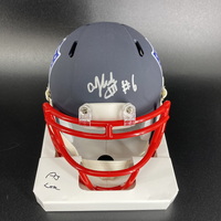 NFL - Raiders AJ Cole Signed Blue NFL Shield Mini Helmet