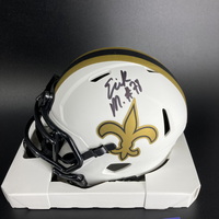 NFL - Saints Erik McCoy Signed Lunar Eclipse Mini Helmet