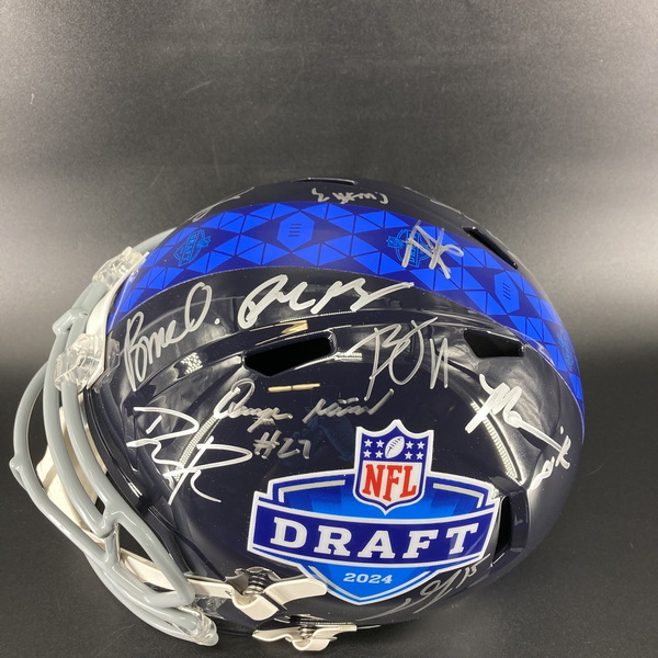 NFL - Multi Signed NFL Draft Replica Speed Helmet Signed By Caleb Willia...