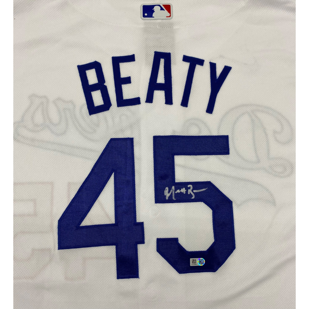 Matt Beaty Authentic Autographed Jersey Los Angeles Dodgers Auctions