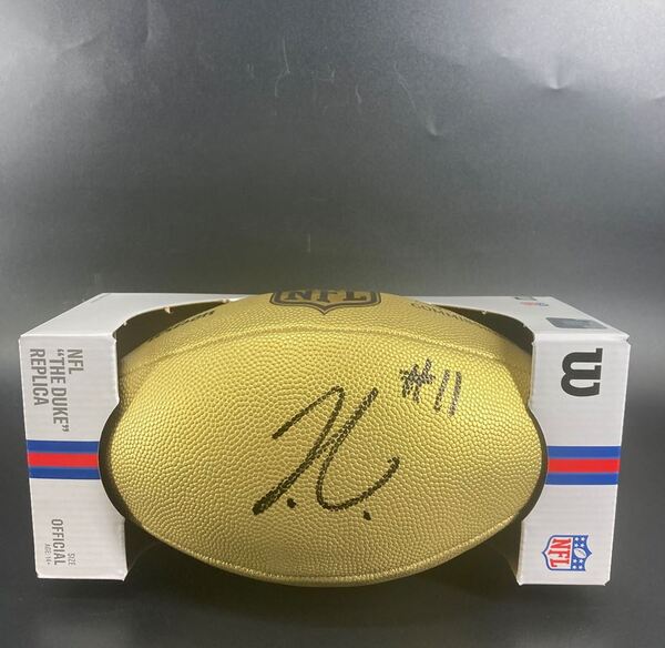 NFL - Eagles Jihaad Campbell Signed Gold Composite Football