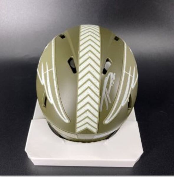NFL - Patriots Ja'Lynn Polk Signed STS Mini Helmet
