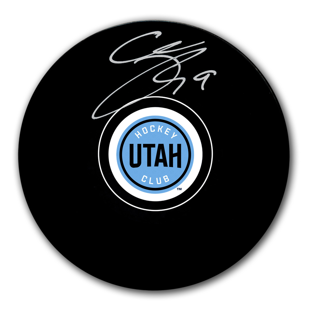 Clayton Keller Autographed Utah Hockey Club Hockey Puck