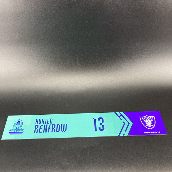 NFL - Raiders Hunter Renfrow Special Edition 2022 Pro Bowl Nameplate 2 of 3