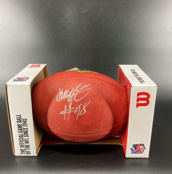NFL - Texans Kayden McDonald Signed Authentic Football with Draft Logo