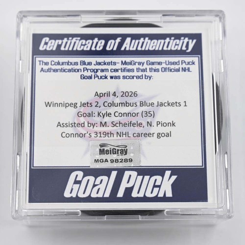 Image of Connor, Kyle - Winnipeg Jets - April 4, 2026 at Columbus Blue Jackets (Blue Jackets' 25th Anniversary Logo)
