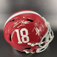 NFL - Multi Signed Alabama Replica Helmet Signed by Terrion Arnold and D...