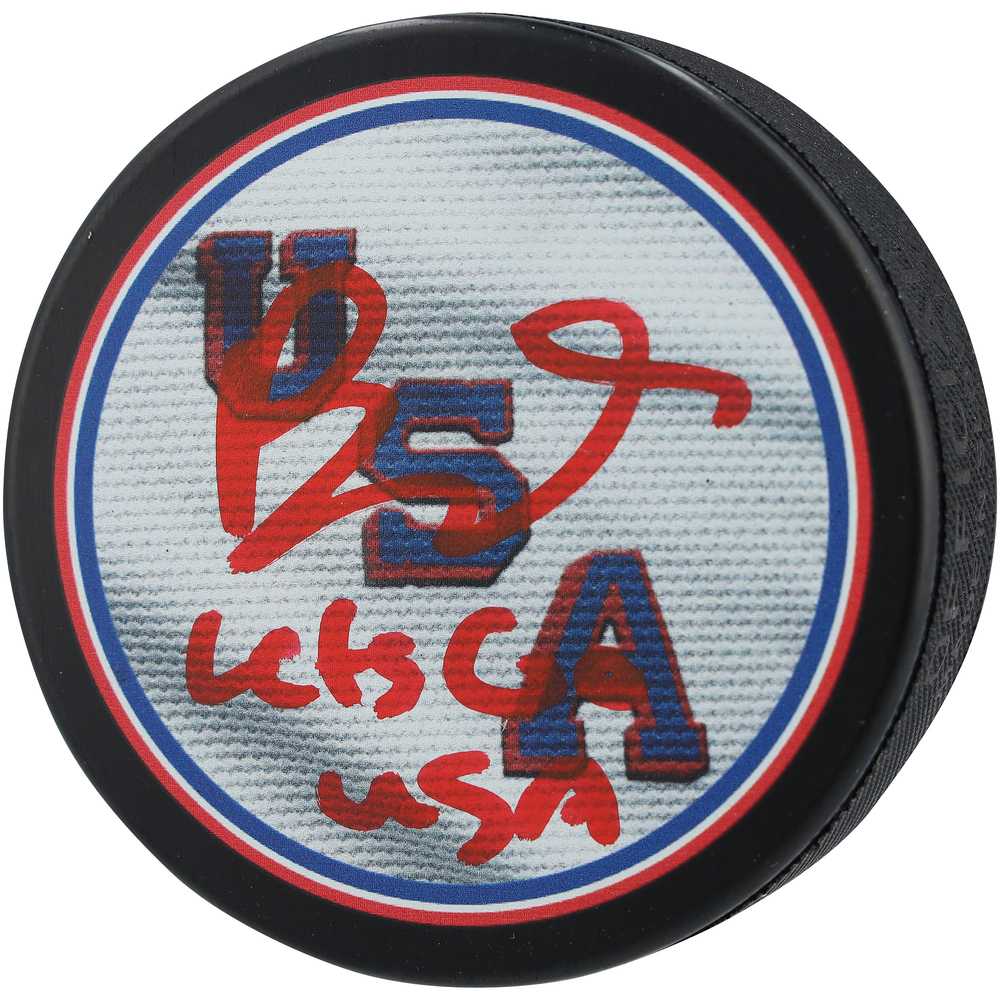 Brady Tkachuk Ottawa Senators Autographed Team USA 2026 Olympics Hockey Puck with 