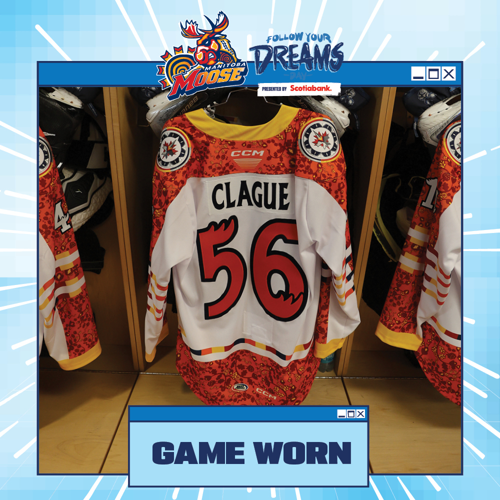 KALE CLAGUE Game Worn Follow Your Dreams Jersey