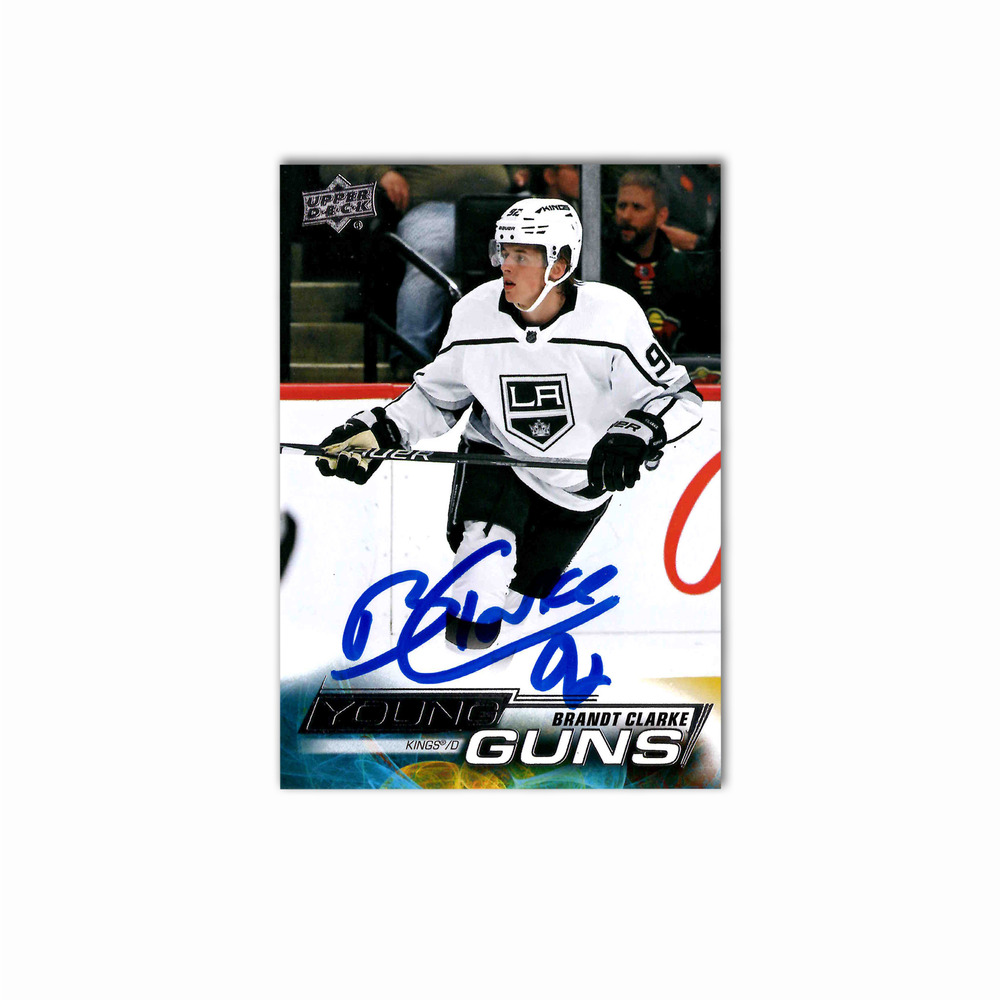 Brandt Clarke Autographed Los Angeles Kings Young Guns Hockey Card