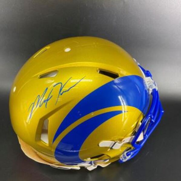NFL - Rams Max Klare Signed Authentic Flash Speed Helmet