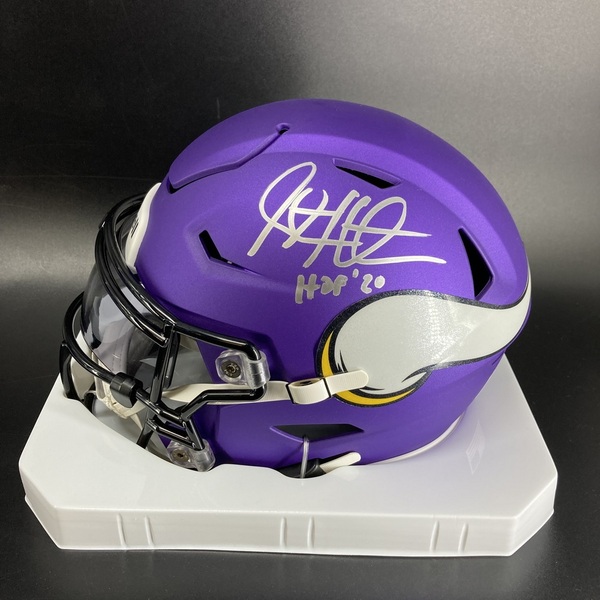 HOF - Vikings Steve Hutchinson Signed Mid-Size Helmet