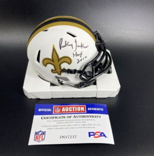 HOF - Saints Rickey Jackson Signed Mini Helmet