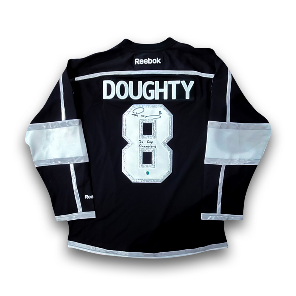 Drew Doughty Signed Los Angeles Kings Replica 2011-2017 Black Reebok Jersey with 