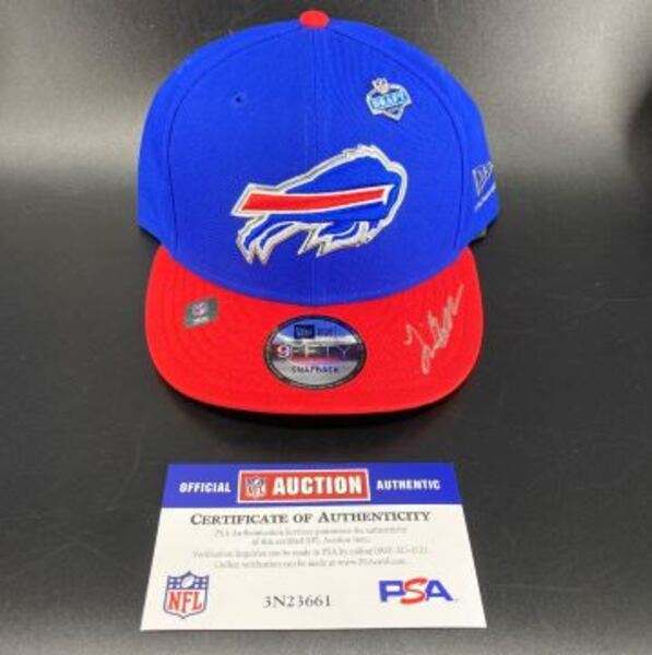 NFL - Bills Skyler Bell Signed Hat With 2026 Draft Pin