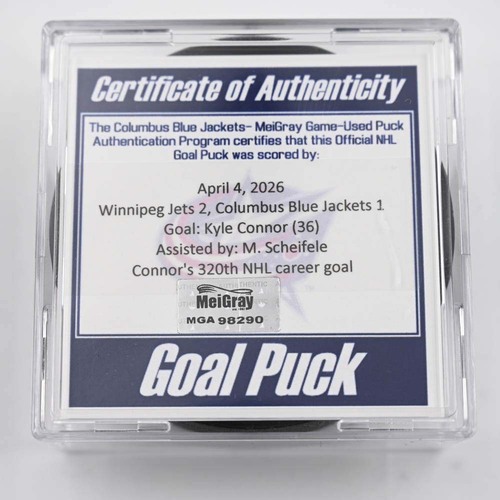 Image of Connor, Kyle - Winnipeg Jets - April 4, 2026 at Columbus Blue Jackets (Blue Jackets' 25th Anniversary Logo)