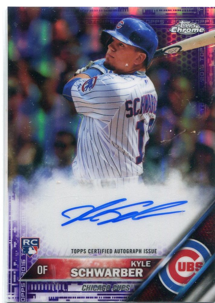 2016 Topps Chrome Rookie Autographs Purple Refractor Kyle Schwarber 171/250
