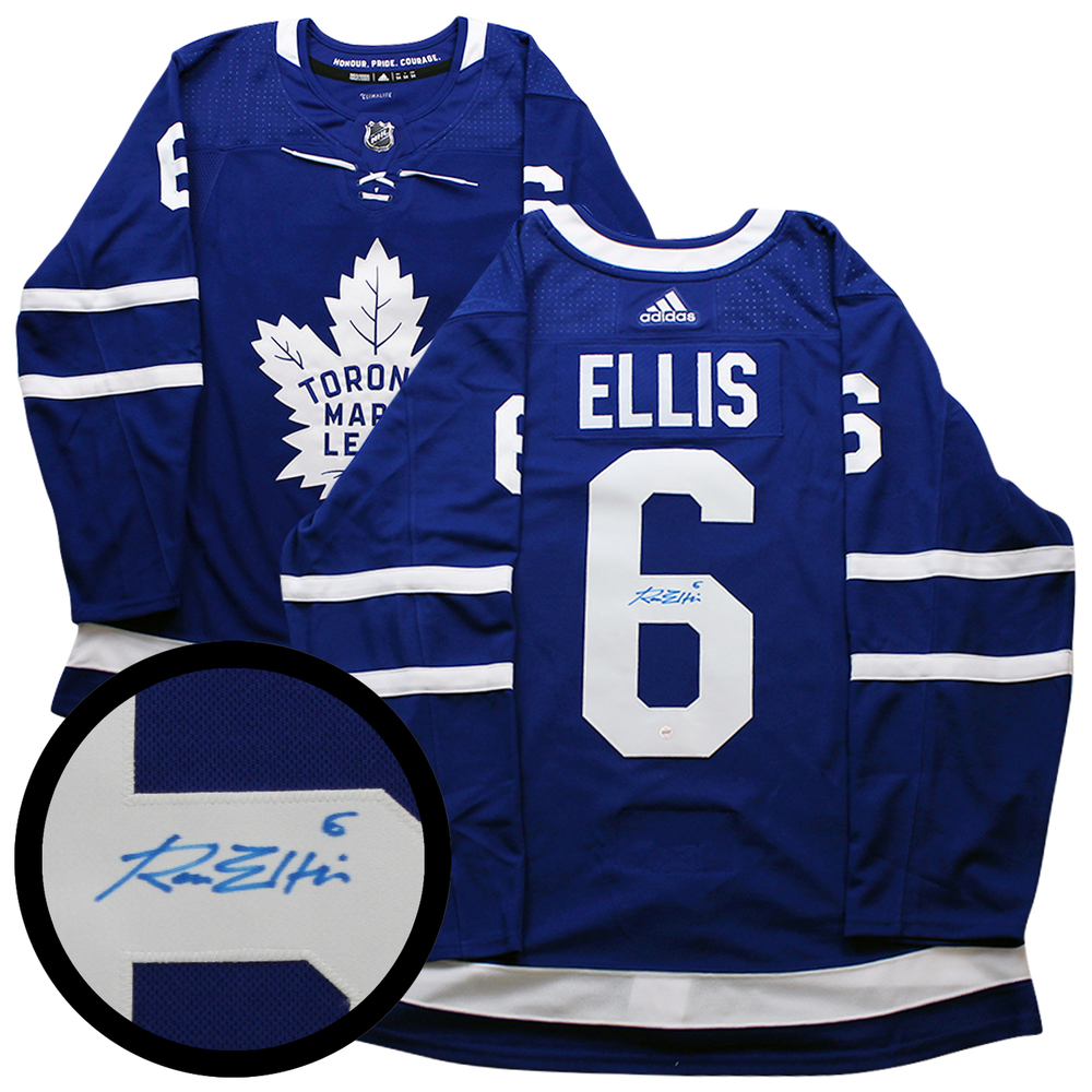 Ron Ellis Signed Jersey Leafs Blue Pro Adidas