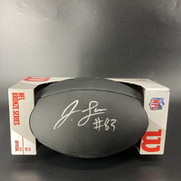 NFL - Commanders Jaylin Lane Signed Black Composite Silver Series Football