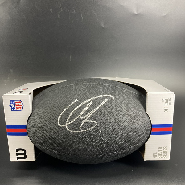 NFL - Packers Mathew Golden Signed Black Composite Silver Series Football