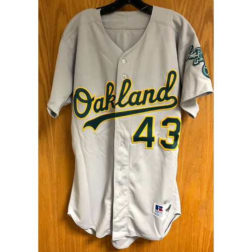 Men's Oakland Athletics Dennis Eckersley 1989 World Series Grey Road Jersey – Officially Licensed By Majestic