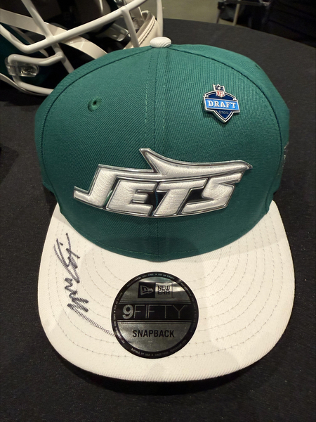 David Bailey Autographed Jets Draft Hat - 1st official signed team hat a...