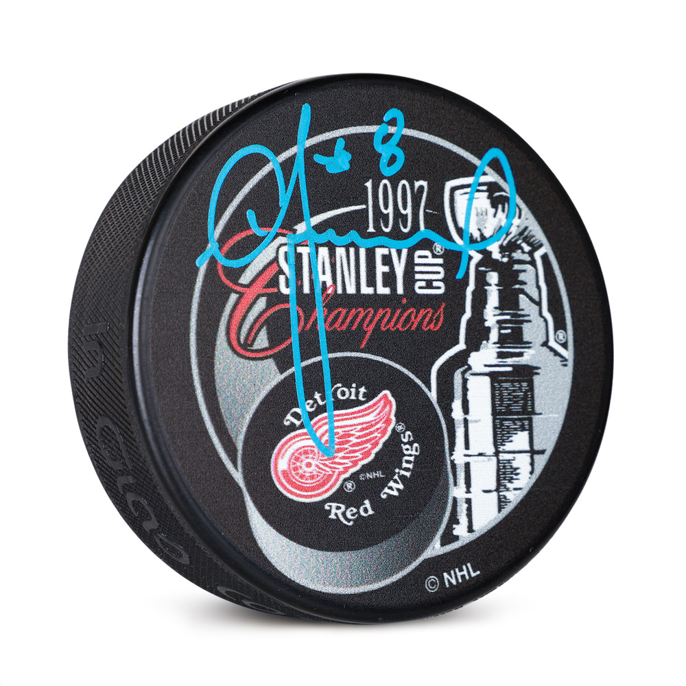 Igor Larionov Signed Detroit Red Wings 1997 Stanley Cup Champions Puck