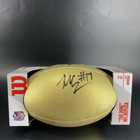 NFL - Jets Malachi Corley Signed Gold Composite Football