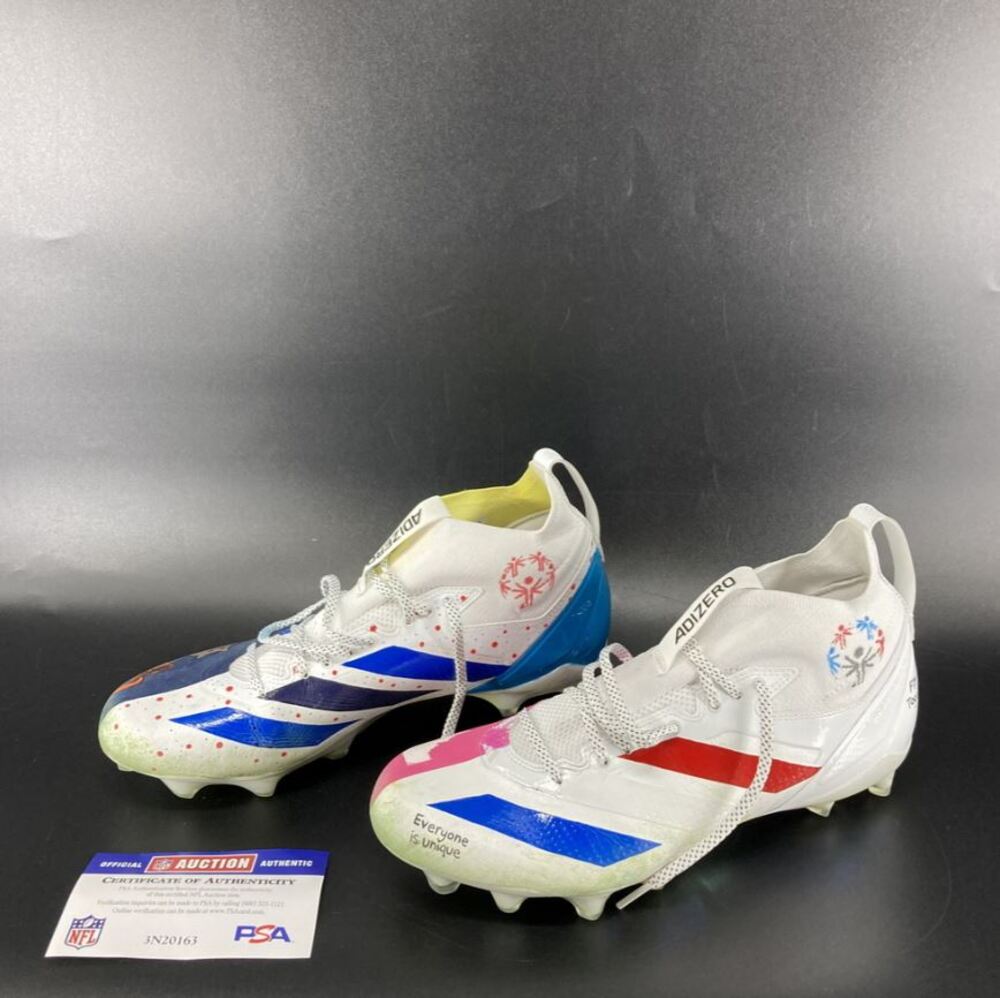 【珍品・未使用】リンクス　ロンドン　サッカー　シューズ　ボール　カフス MCMC - Bears Colston Loveland Custom Cleats 2025 Season Size 13