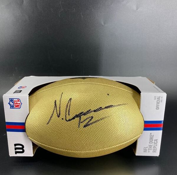 NFL - Texans Nico Collins Signed Gold Composite Football