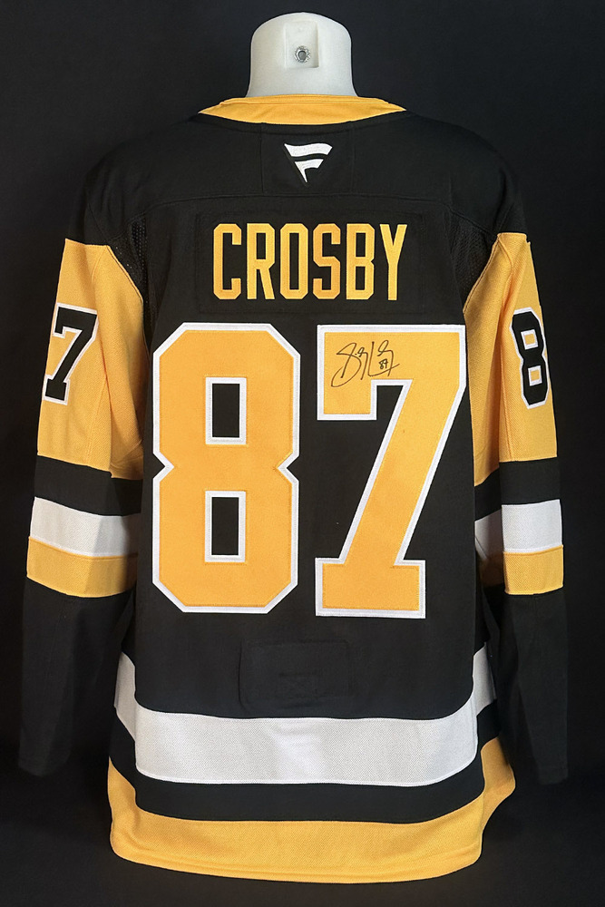 Sidney Crosby #87 - Autographed Pittsburgh Penguins Black Fanatics Premium Replica Jersey