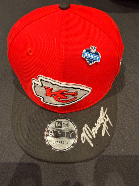 Monsoor Delane  Autographed Chiefs Draft Hat - 1st official signed team ...