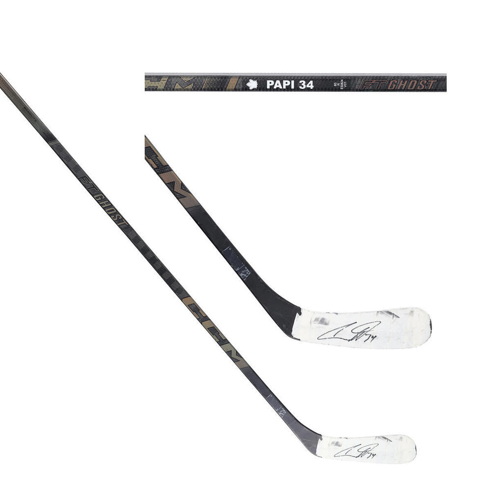 Auston Matthews Toronto Maple Leafs Autographed Game-Used Black CCM Stick from the 2024-25 Season