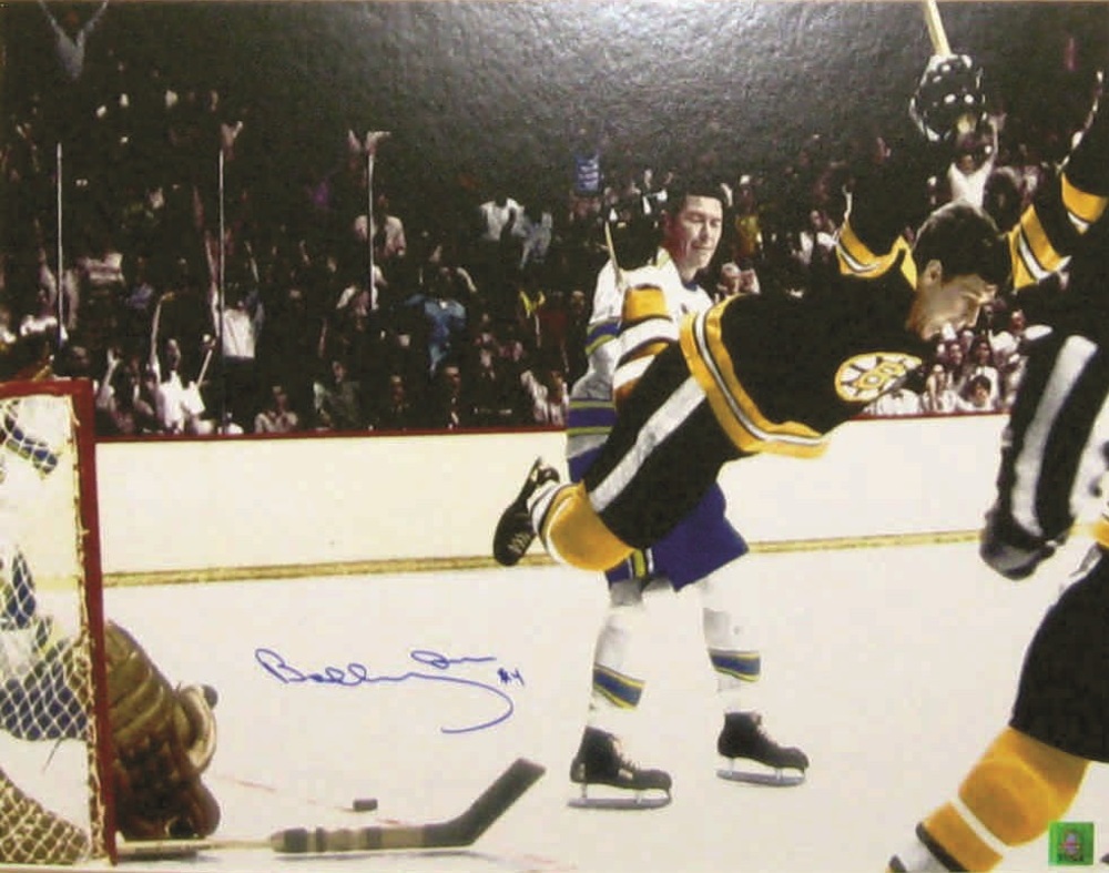 Bobby Orr - Signed 11x14 Bruins The Goal - Colour