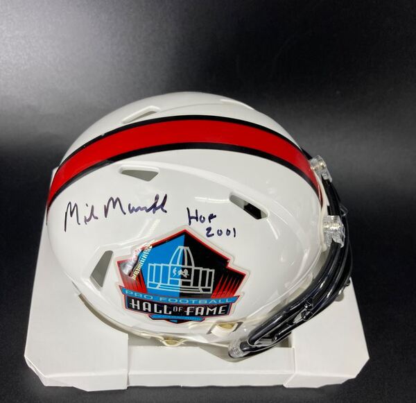 HOF - Oilers Mike Munchak Signed HOF Mini Helmet