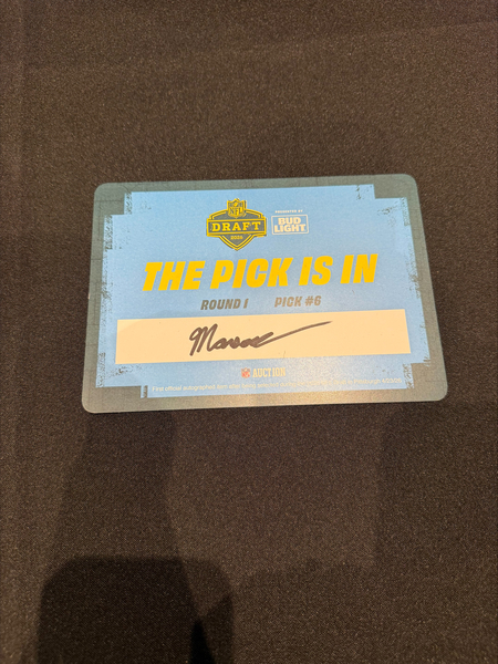 Monsoor Delane Autographed Commemorative Draft Card - First NFL Auction ...